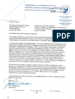 Mass. Commission Against Discrimination Chair's Ethics Disclosure Letter