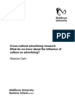 Cross-Cultural Advertising Research: What Do We Know About The Influence of Culture On Advertising?