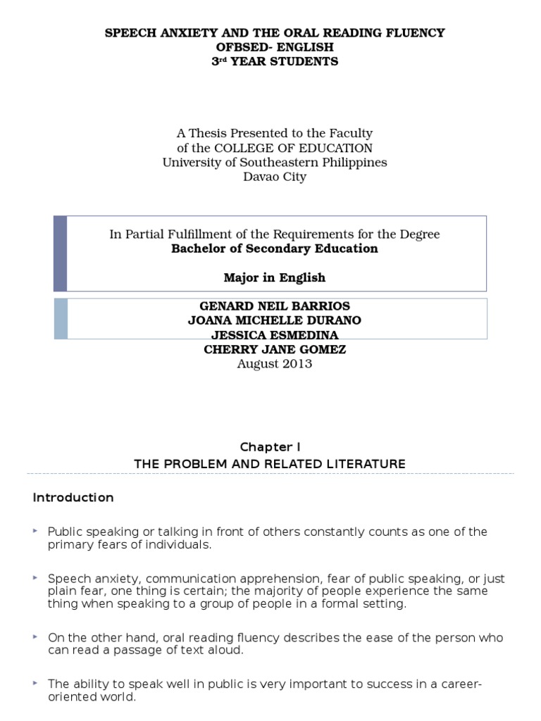 Reading fluency thesis picture