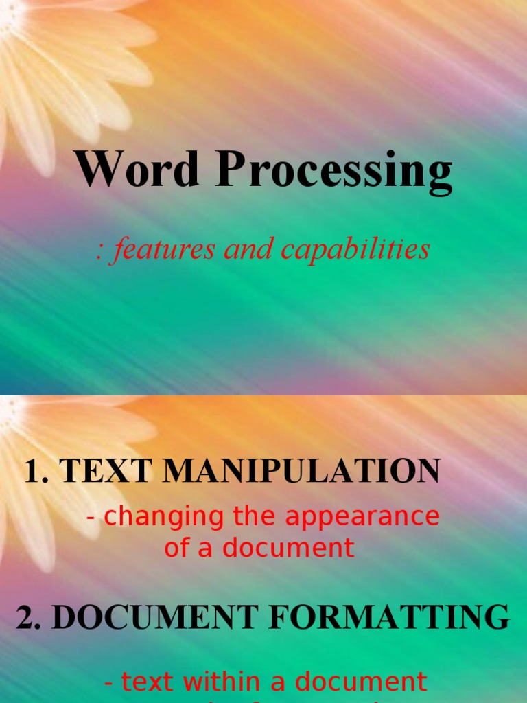Word Processing Essentials | PDF | Computers