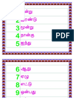 Numbers in Tamil 1-100