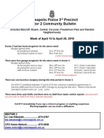 Minneapolis Police 3 Precinct Sector 2 Community Bulletin: Week of April 13 To April 20, 2010