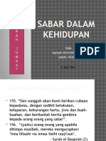 Sabar dalam Kehidupan