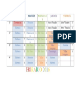 Horario 2016