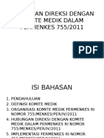 Hubungan Direksi Dengan Komite Medik Dalam Permenkes 755