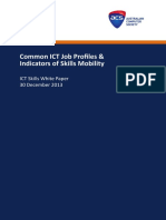 ACS Common ICT Job Profiles & Indicators of Skills Mobility