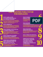 10 Razones para Votar Por Reinaldo
