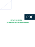 LECTURE NOTES ON DATA MINING & DATA WAREHOUSING