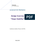 Design Exercise "Slope Stability": Advanced Soil Mechanics