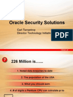 Oracle Security Solutions: Carl Terrantroy Director Technology Initiatives ANZ