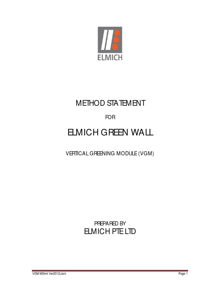 VGM Method Statement | Electrical Connector | Screw