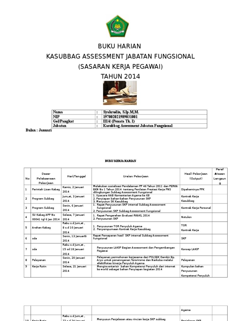 Contoh Buku Catatan Harian | PDF