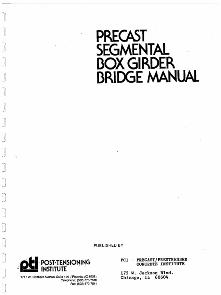 Manual For Precast Segmental Box Girder | PDF