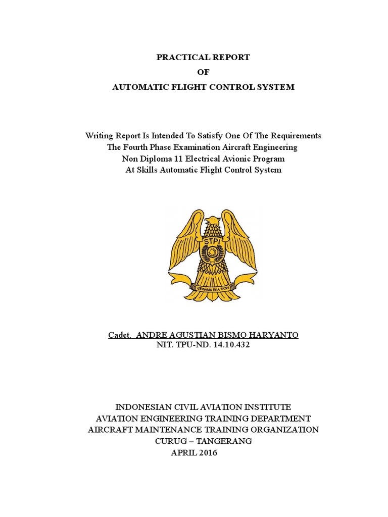 Practical Report OF Automatic Flight Control System | PDF | Business