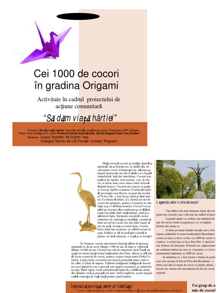 Sectiunea VI - Pliant - Proiect Origami | PDF