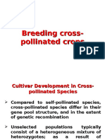Breeding and cultivar development techniques for cross-pollinated crops