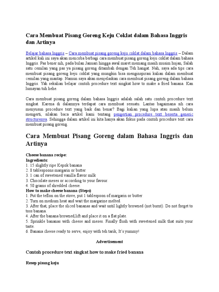 Contoh Dongeng Dalam Bahasa Inggris Beserta Terjemahannya 