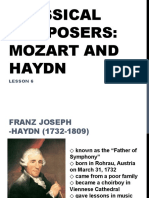 Classical Composers: Mozart and Haydn: Lesson 6