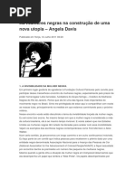 As Mulheres Negras Na Construção de Uma Nova Utopia Angela Davis