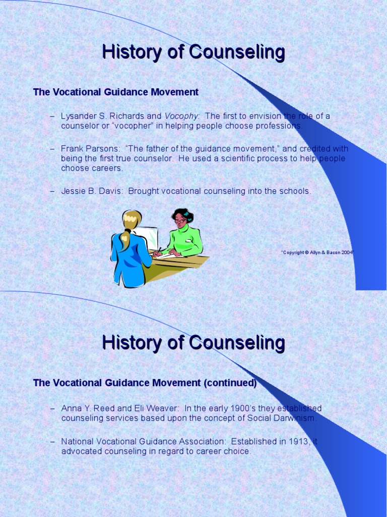History of Counseling School Counselor Behavioural Sciences