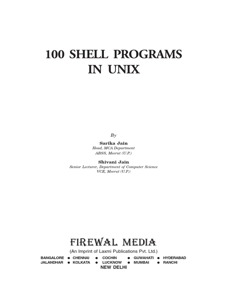 Unix 100 Scripts Sample | PDF | Command Line Interface | Operating System
