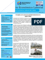 El empleo en la rama de actividad industrial en la región Callao