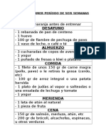 Comida 1ª 6 Semanas