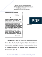 Order Granting Motions to Dismiss, Foster v. Fisher et. al., 14 CV 292 (W.D.N.C 2016)