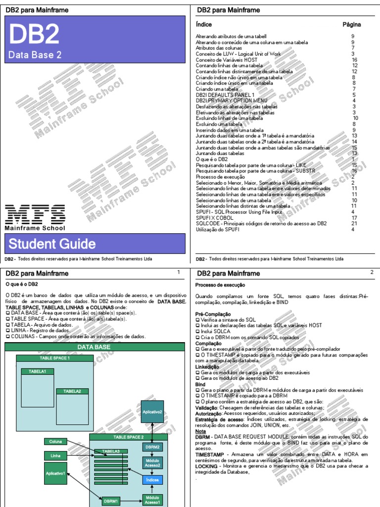 DB2 Mainframe Guide | PDF | Tabela (banco de dados) | IBM DB2