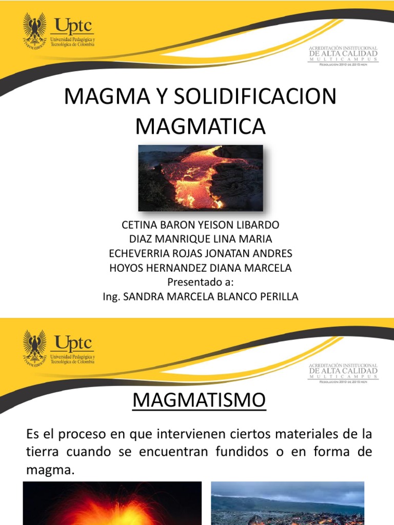 Solidificación del Magma y Formación de Rocas | PDF | Magma | Roca ...