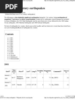 Download List of 21st Century Earthquakes by Redza SN30371304 doc pdf