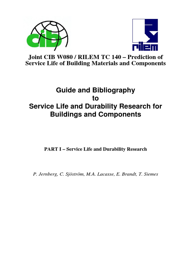 Service Life Prediction for Building Materials | PDF | Statistics ...