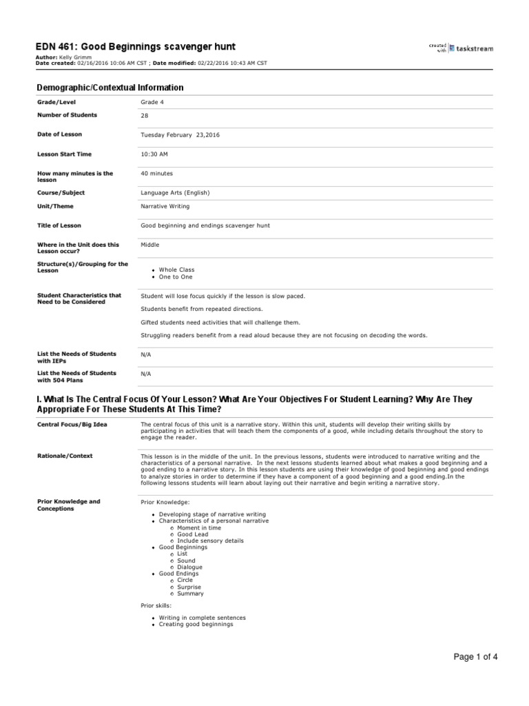 Narrative tenses picture