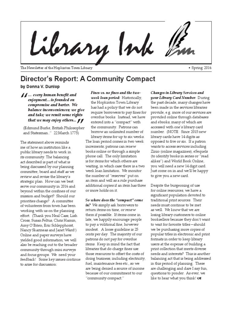 Library-Ink Spring-2016 Final 2 | PDF | Libraries | Library And Museum