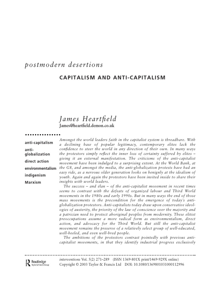 Capitalism and Anti Capitalism | PDF | Capitalism | Karl Marx