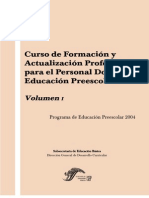 PREESCOLAR Curso Formaci+¦n Vol 1