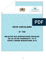 Note Circulaire 726 2016