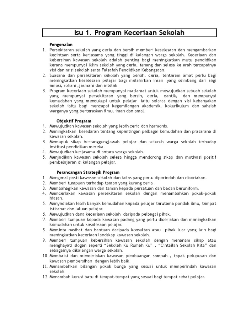 Penulisan Karangan Spm Isu Sekolah Pdf