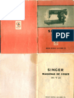 Singer 191 V 21 Manual de Instrucciones