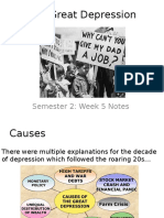 The Great Depression: Semester 2: Week 5 Notes