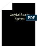 Analysis of Recursive Algorithms