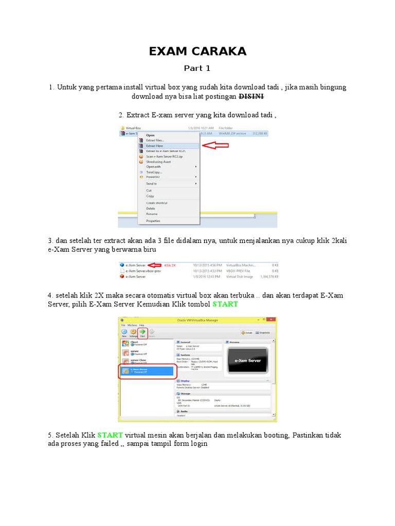 Cara Install Exam Caraka