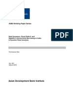 Debt Dynamics, Fiscal Deficit, and Stability in Government Borrowing in India: A Dynamic Panel Analysis