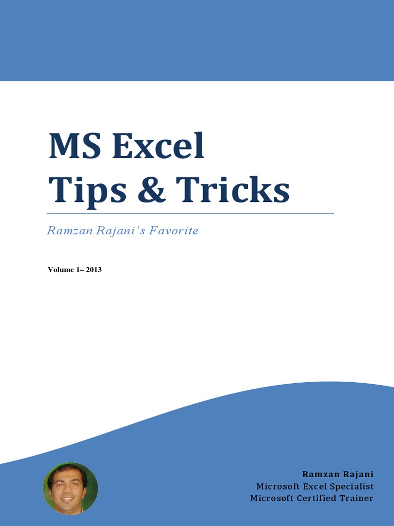 Essential Excel Tips & Tricks 2013 | PDF | Microsoft Excel | Computer File