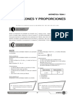 RAZONES Y PROPORCIONES EN EXÁMENES DE ADMISIÓN