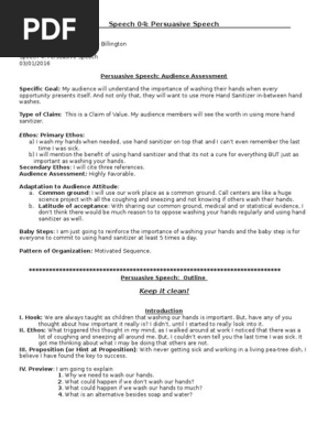 persuasive speech outline