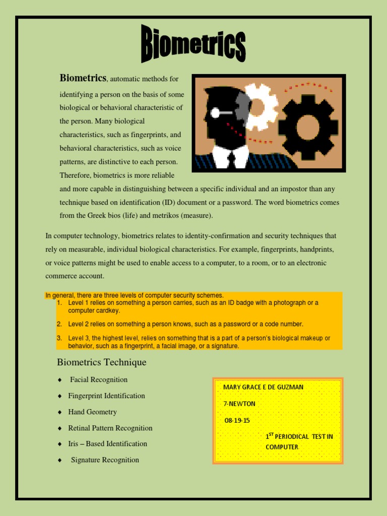 Biological Basis of Fingerprint Biometrics | PDF