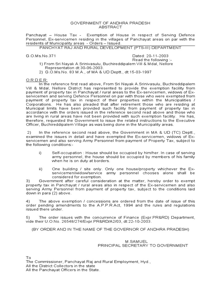 G O Ms No 371 | PDF | Public Sphere | Government Information