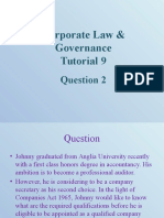 Corporate Law & Governance Tutorial 9
