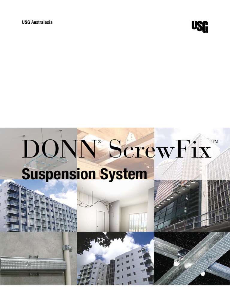 Usg Donn Screwfix Suspension System Brochure En Aus Pdf